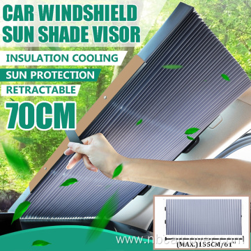 Summer cooling sunscreen retractable windshield sun shade